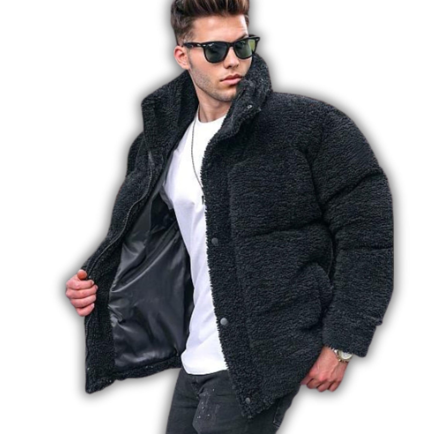 BLACK SHERPA PUFFER