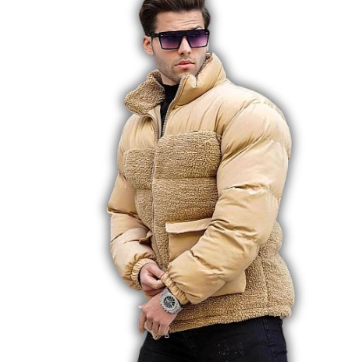 CAMEL PUFFER JACKET