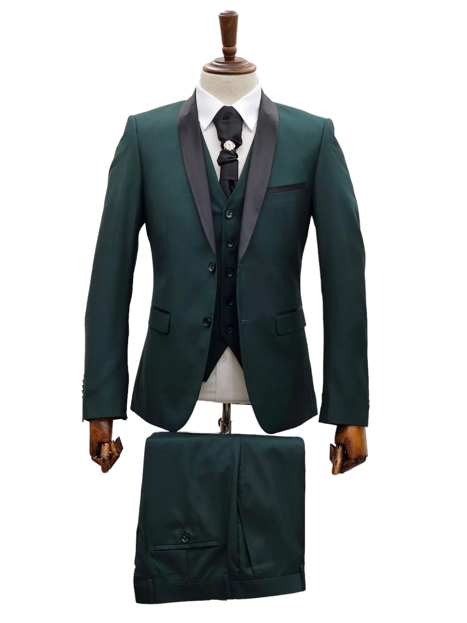 KCT Menswear hunter green tuxedo jacket, a symbol of sophisticated elegance for formal occasions.