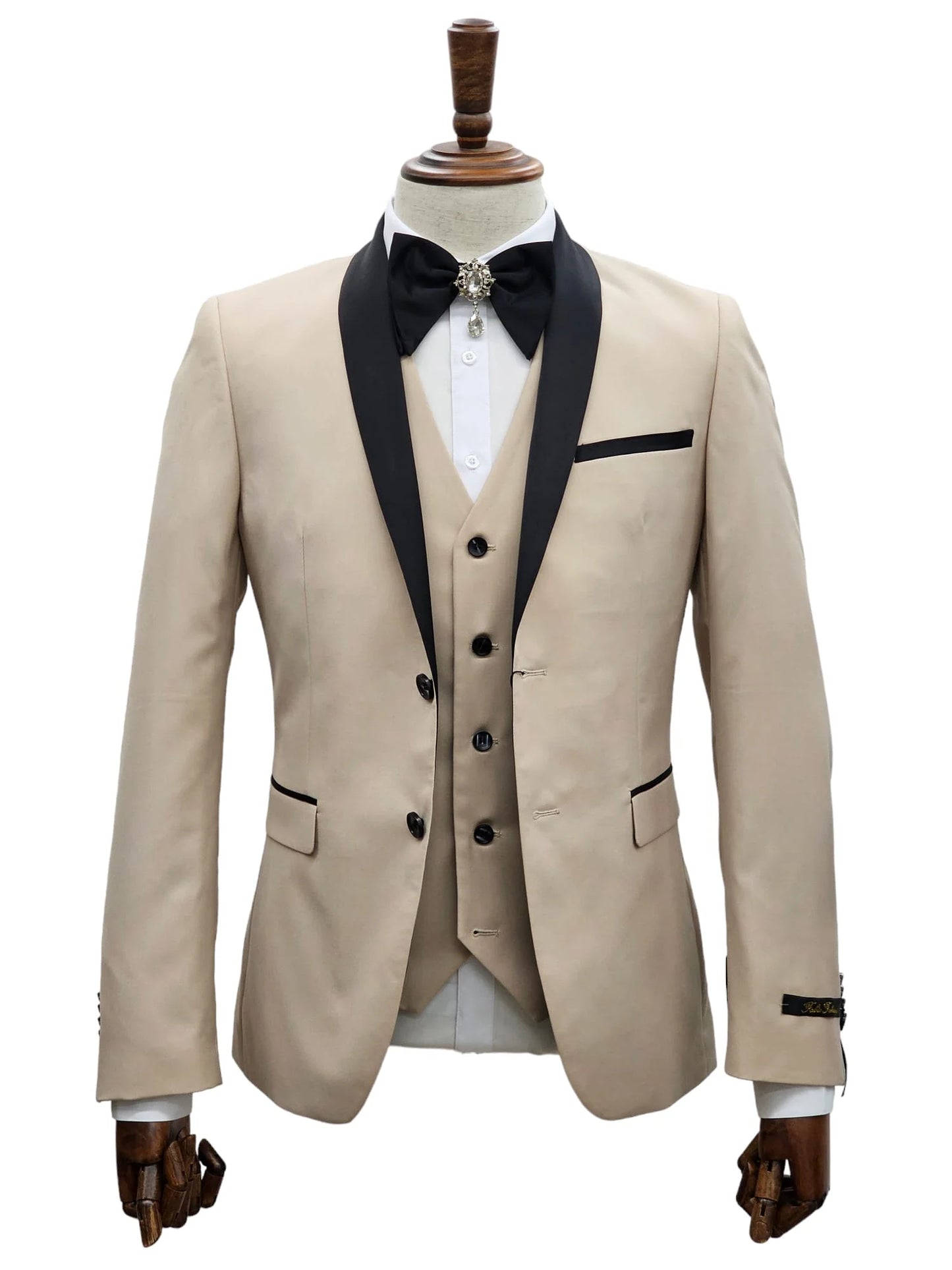 Sand Tuxedo Suit - Timeless Elegance