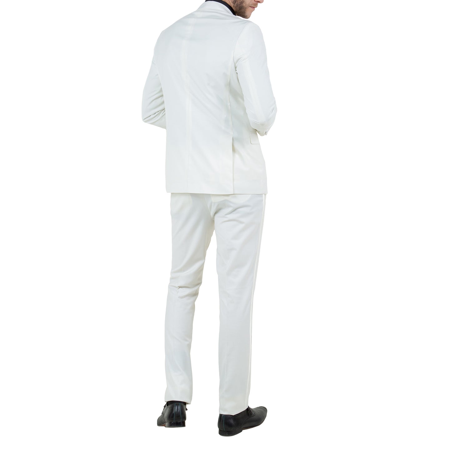 Men's Slim-Fit White Two-Piece Suit – Modern Formalwear