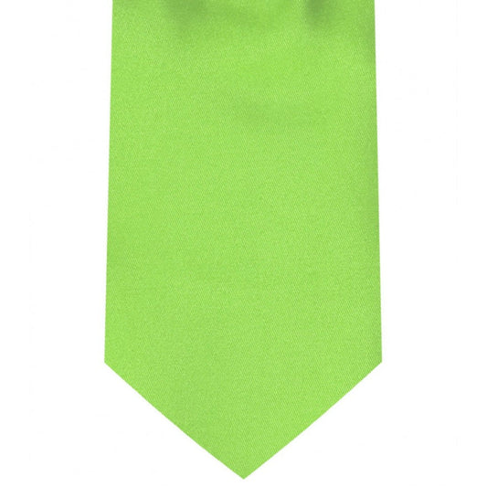 Classic Lime Tie Regular width 3.5 inches With Matching Pocket Square | KCT Menswear 