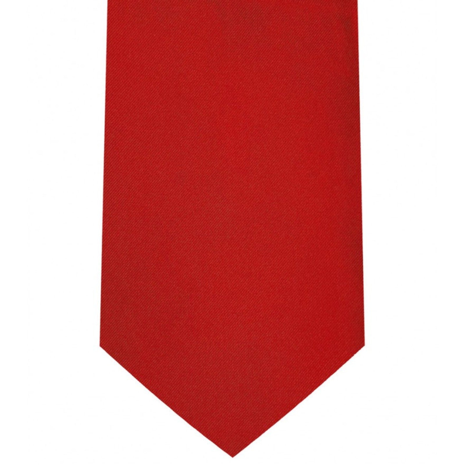 Classic True Red Tie Regular width 3.5 inches With Matching Pocket Square | KCT Menswear 