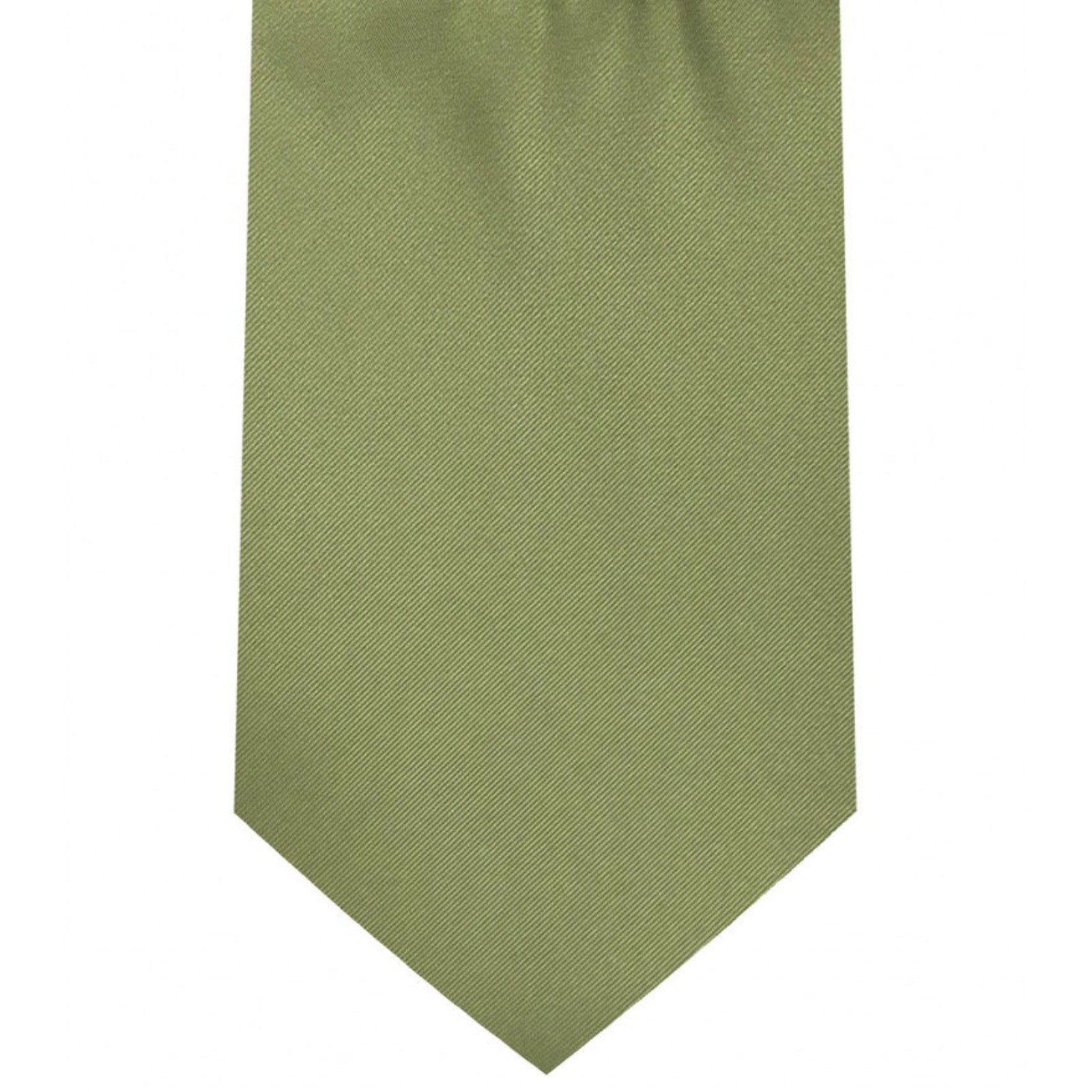 Classic Olive Green Tie Regular width 3.5 inches With Matching Pocket Square | KCT Menswear