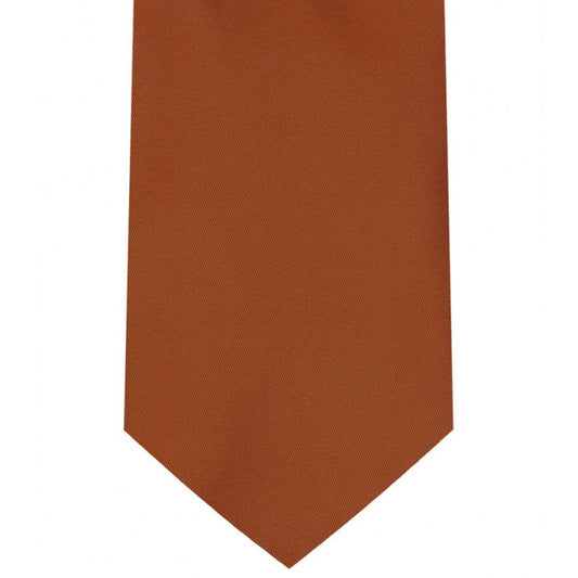 Classic Cinnamon Tie Regular width 3.5 inches With Matching Pocket Square | KCT Menswear