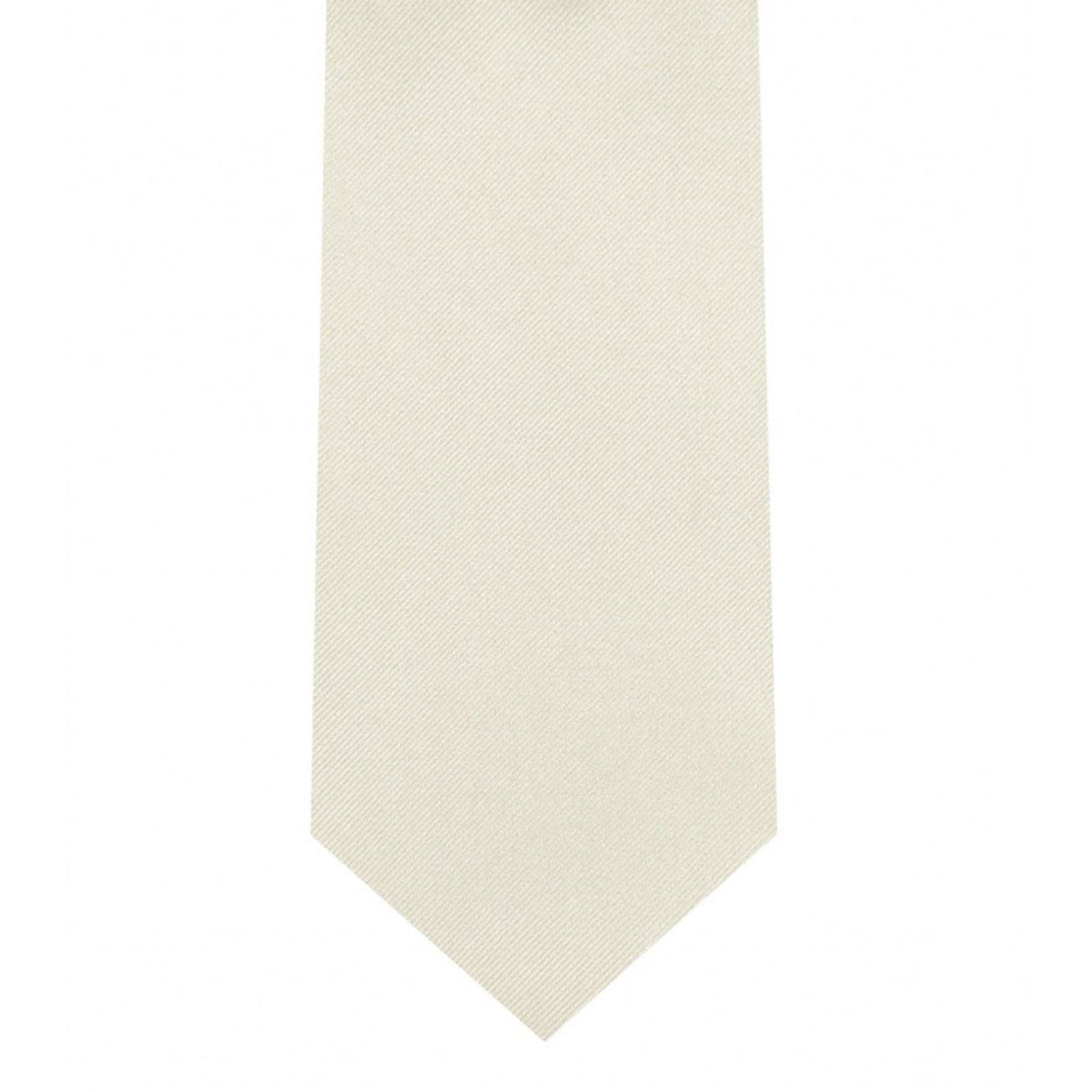 Classic Ivory Tie Skinny width 2.75 inches With Matching Pocket Square | KCT Menswear