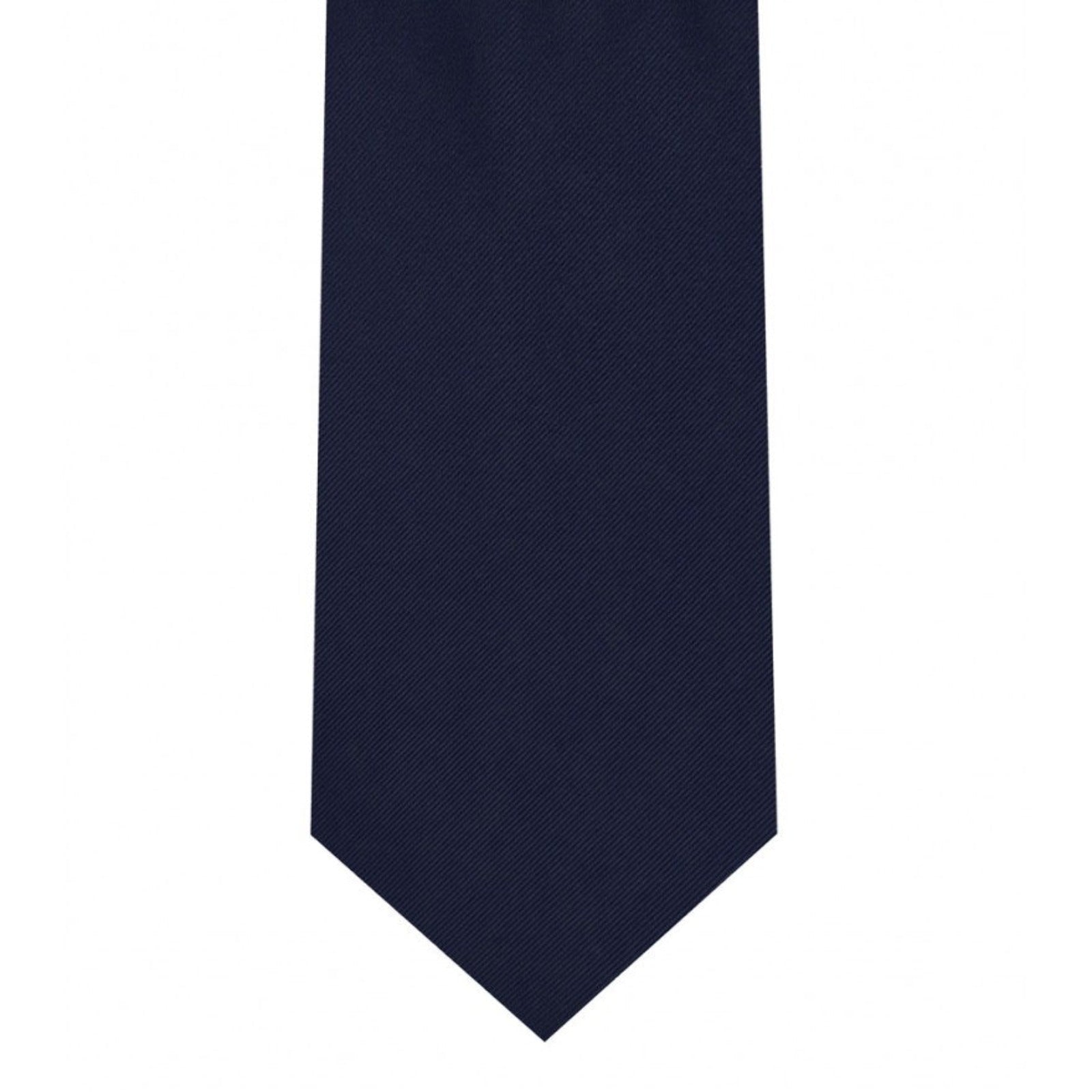 Classic Dark Navy Tie Skinny width 2.75 inches With Matching Pocket Square | KCT Menswear