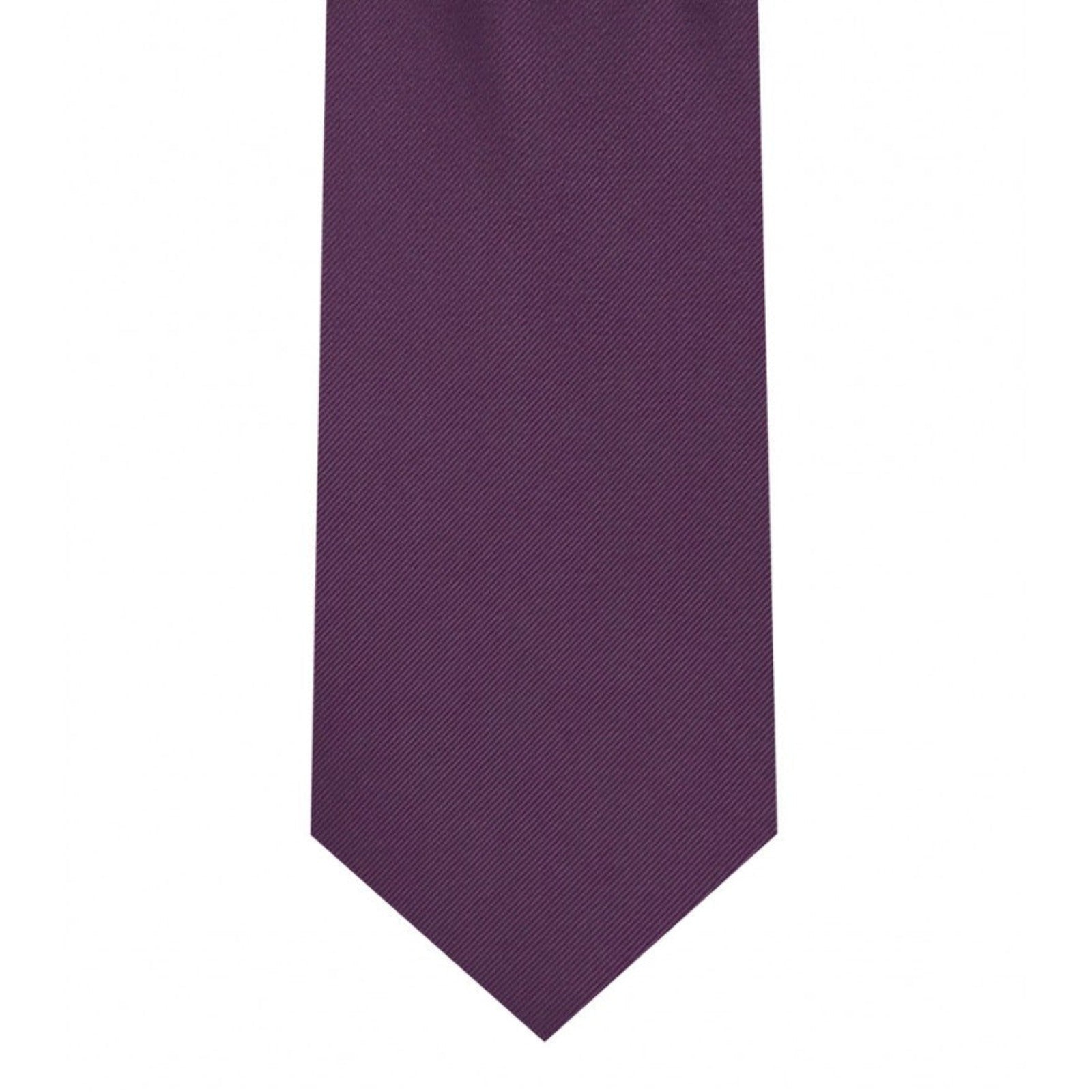 Classic Plum Tie Skinny width 2.75 inches With Matching Pocket Square | KCT Menswear