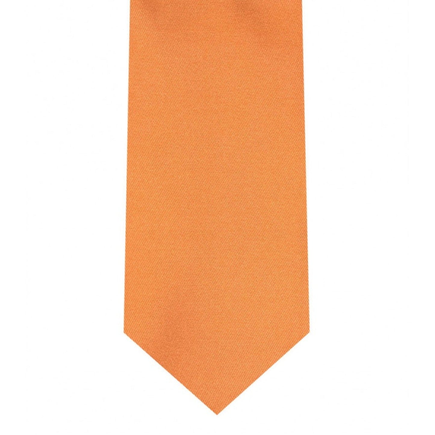 Classic Salmon Orange Tie Skinny width 2.75 inches With Matching Pocket Square | KCT Menswear