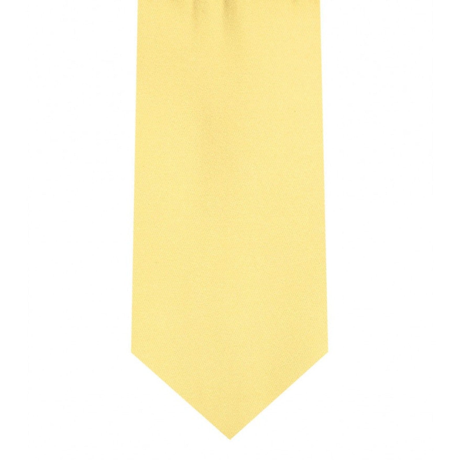 Classic Banana Yellow Tie Skinny width 2.75 inches With Matching Pocket Square | KCT Menswear