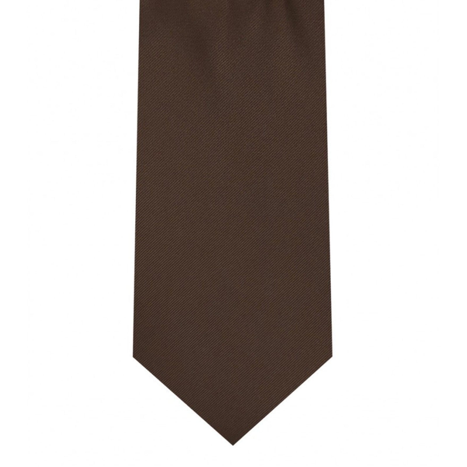 Classic Chocolate Brown Tie Skinny width 2.75 inches With Matching Pocket Square | KCT Menswear 