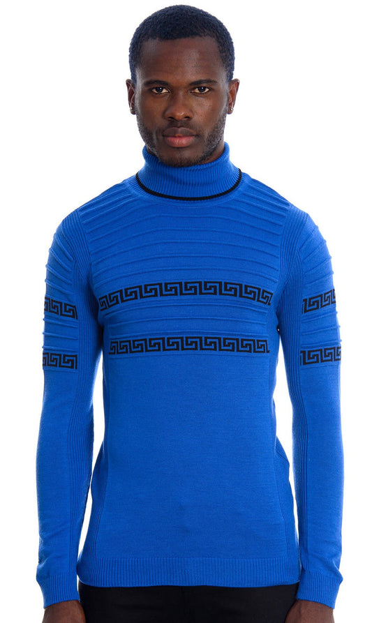 Royal Turtleneck With Black Design