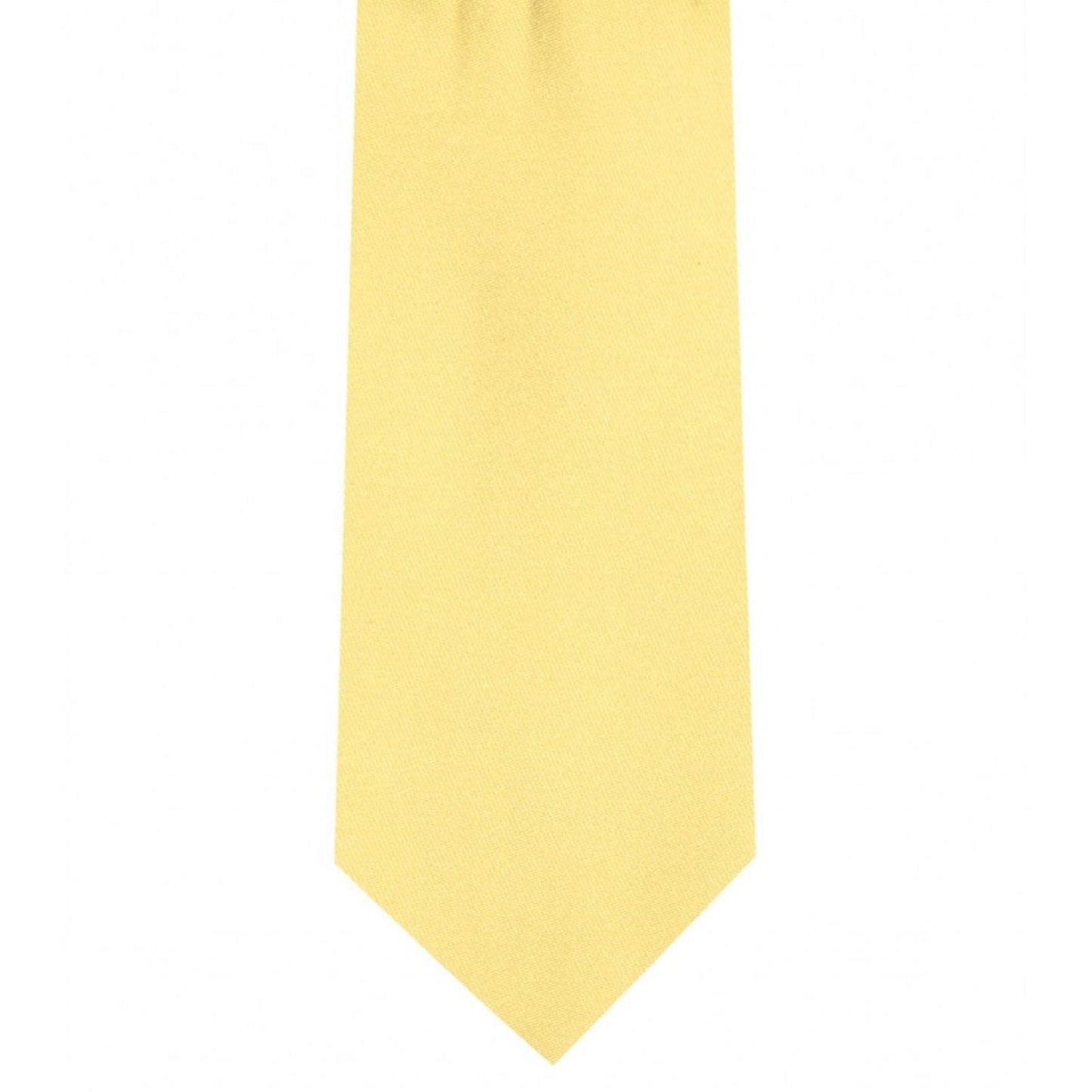 Classic Banana Yellow Tie Ultra Skinny tie width 2.25 inches With Matching Pocket Square | KCT Menswear