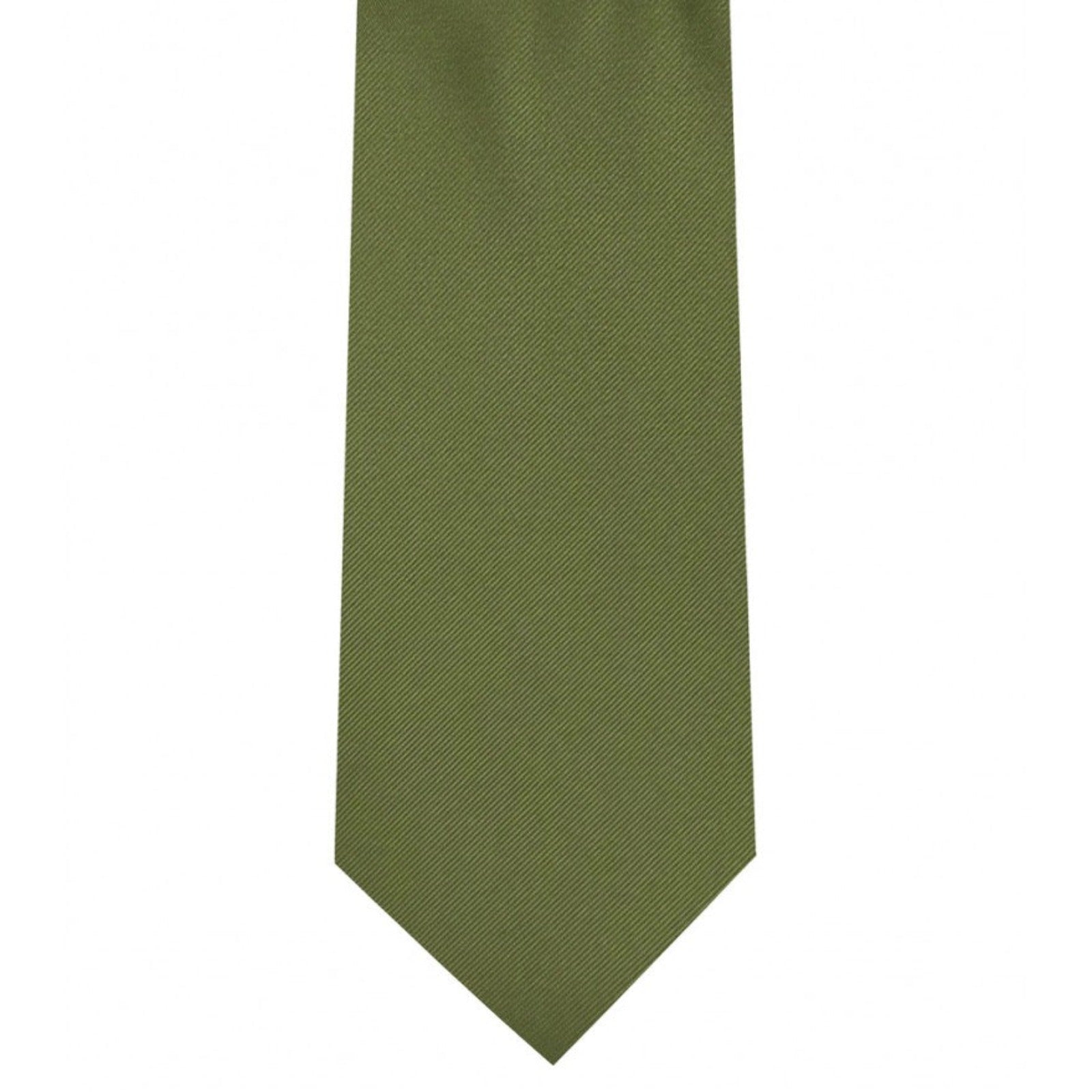 Classic Dark Olive Tie Ultra Skinny tie width 2.25 inches With Matching Pocket Square | KCT Menswear