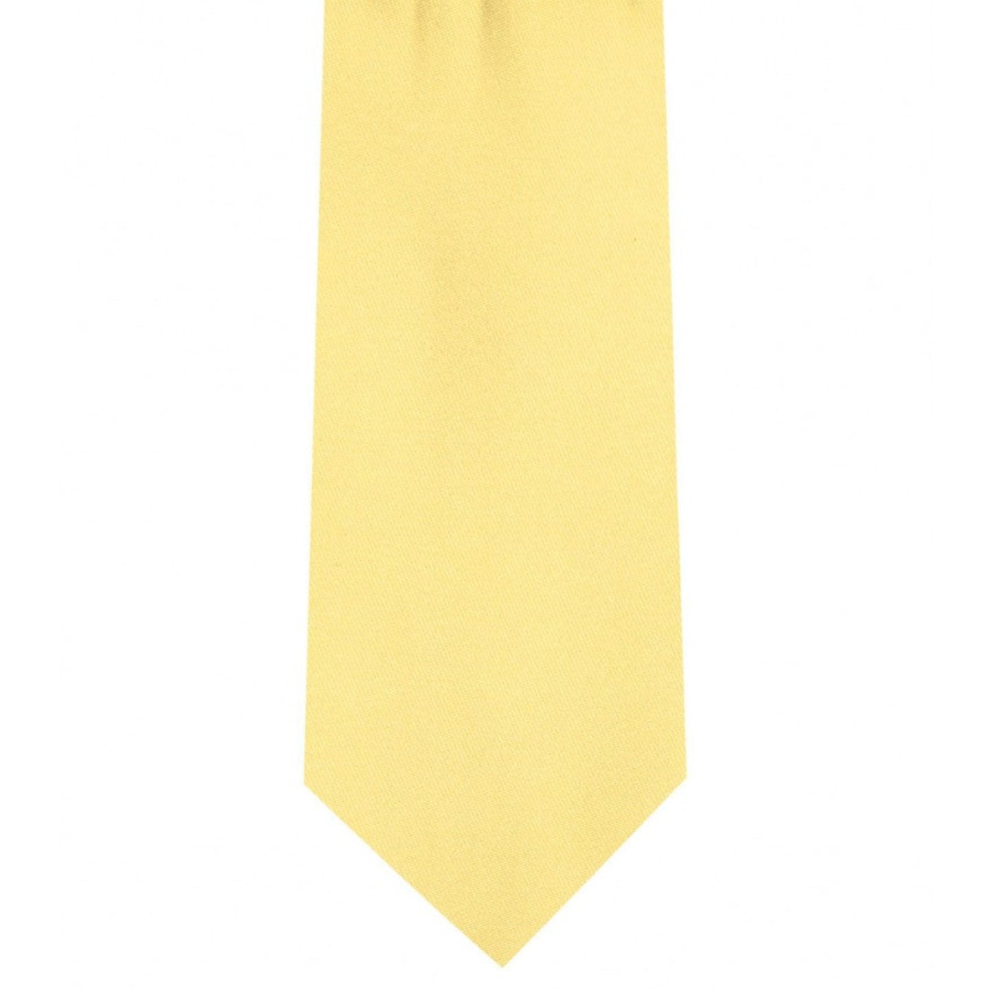 Classic Banana Yellow Tie Ultra Skinny tie width 2.25 inches With Matching Pocket Square | KCT Menswear