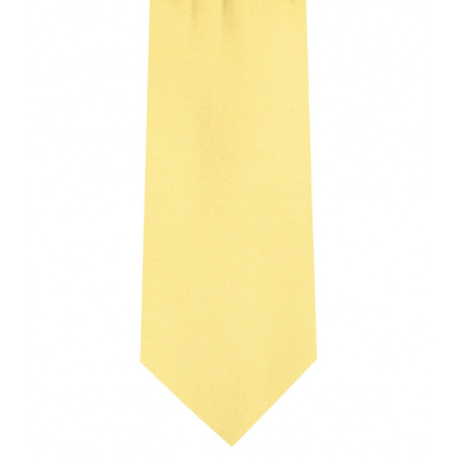 Classic Banana Yellow Tie Ultra Skinny tie width 2.25 inches With Matching Pocket Square | KCT Menswear