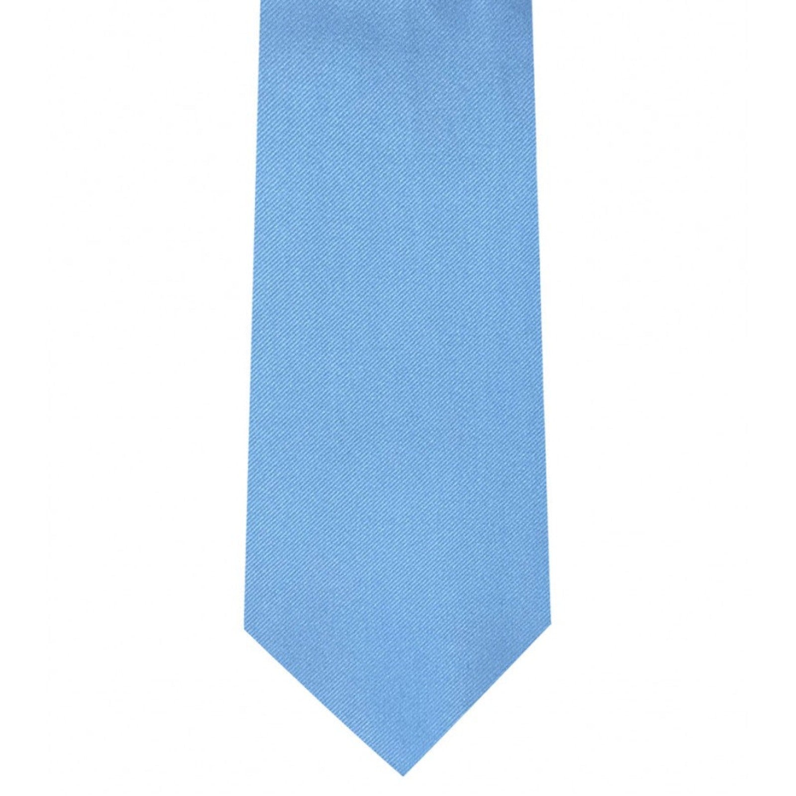 Classic Baby Blue Tie Ultra Skinny tie width 2.25 inches With Matching Pocket Square | KCT Menswear