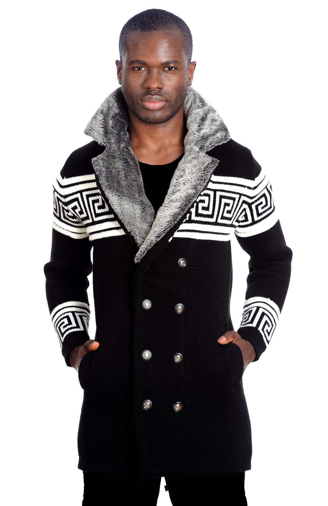 Black-Fur Cardigan