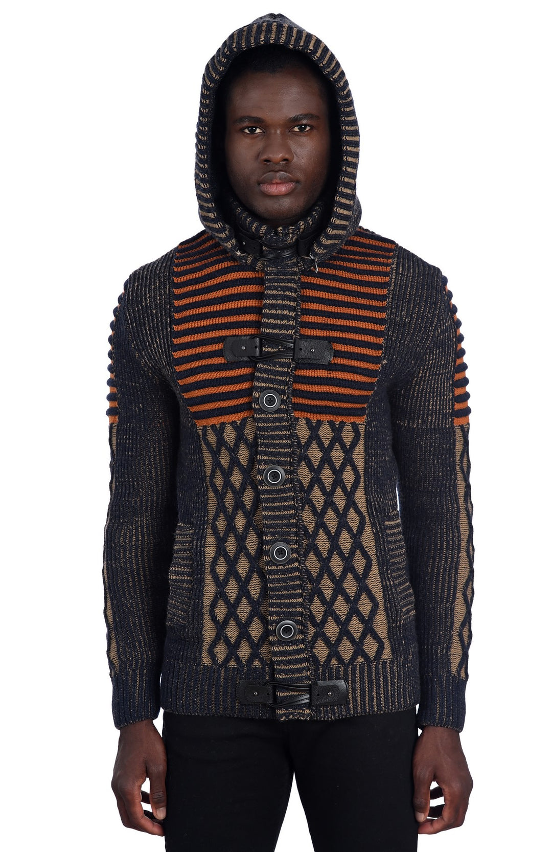 Navy Orange Heavy Sweater