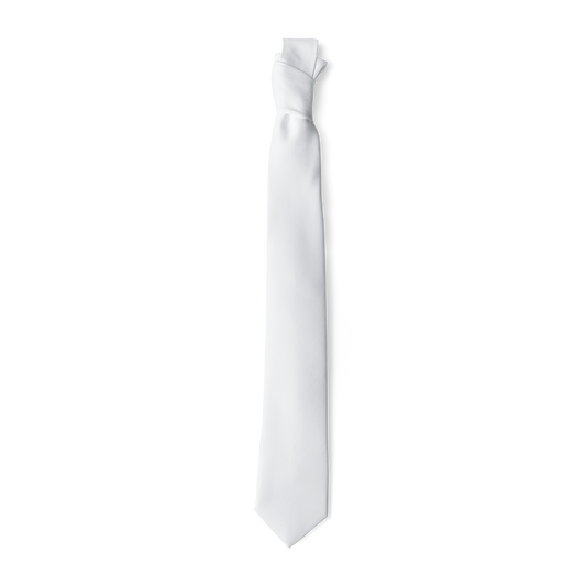 White Skinny Tie