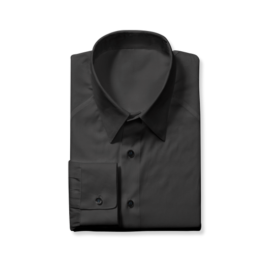 Slim Cut Black Dress Shirt