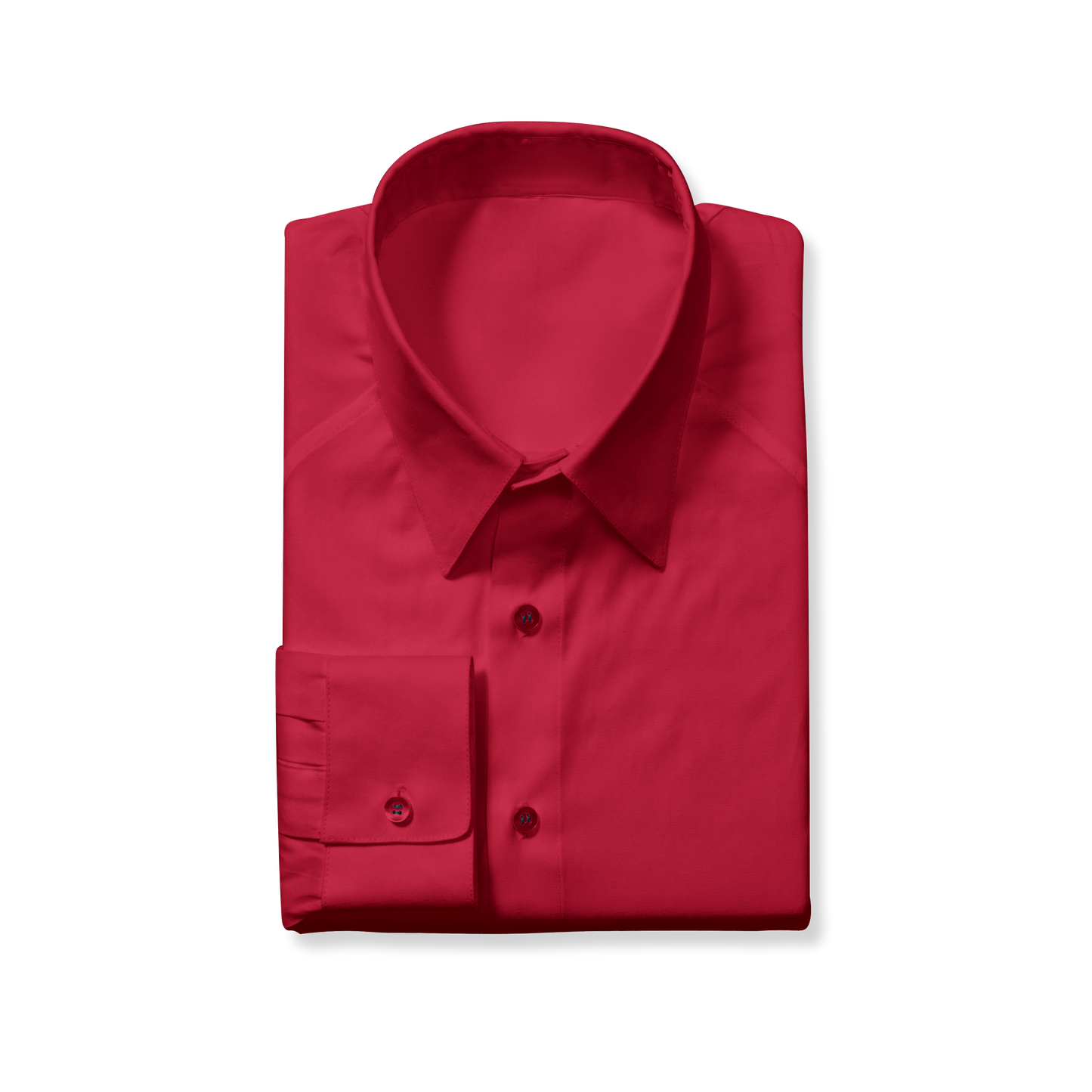 Slim Cut Red Dress Shirt