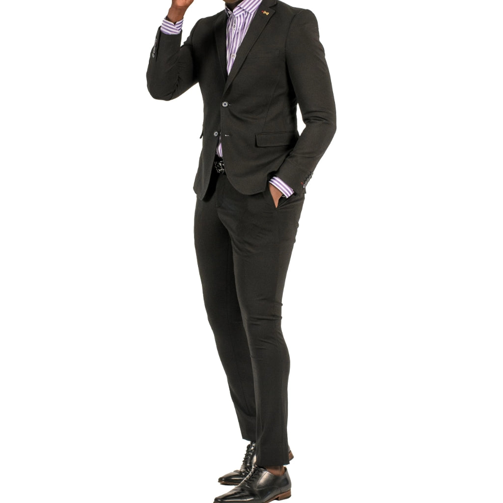 Black Stretch Suit - Travelers Suit