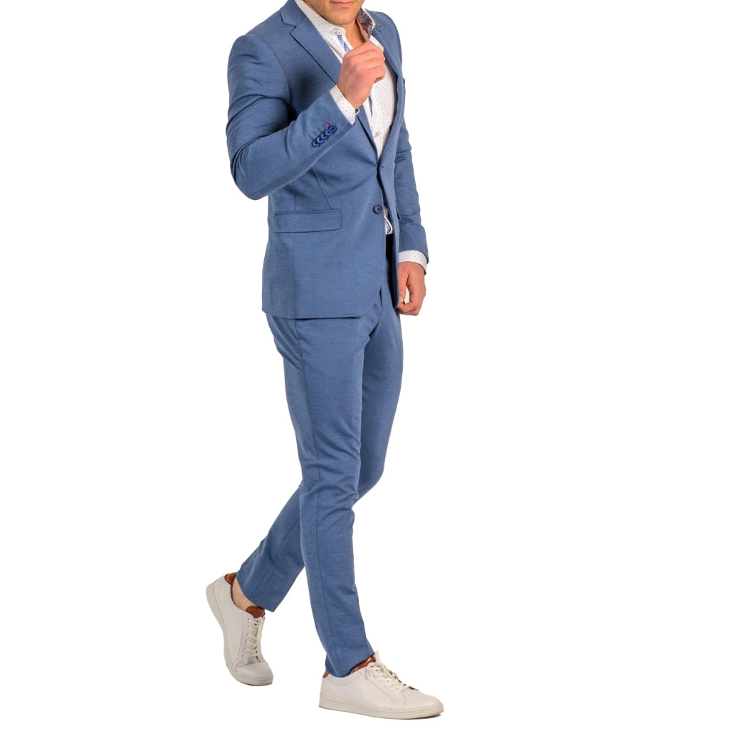 Medium Blue Stretch Suit - Travelers Suit