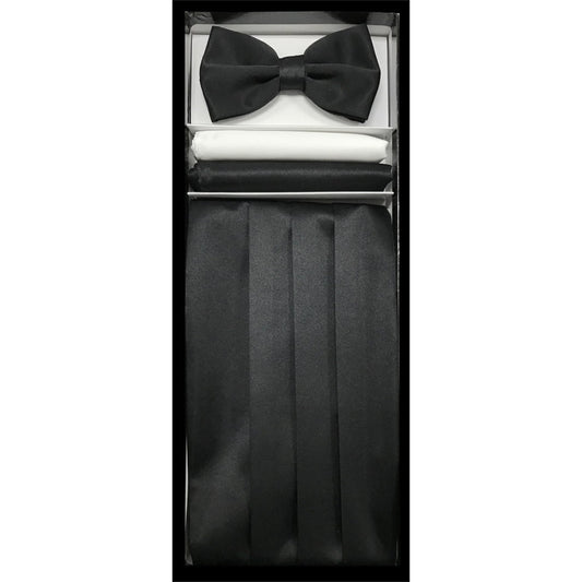 Black Cummerbund Set