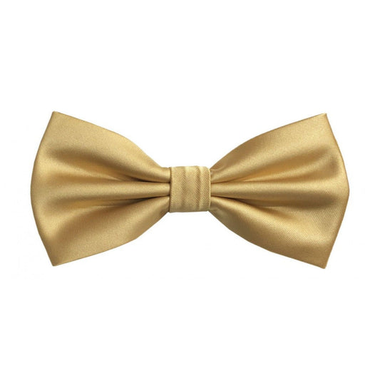 Classic Gold Bowtie With Matching Pocket Square | KCT Menswear