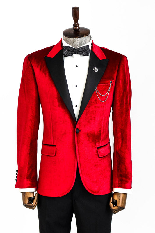 Red Velvet Blazer