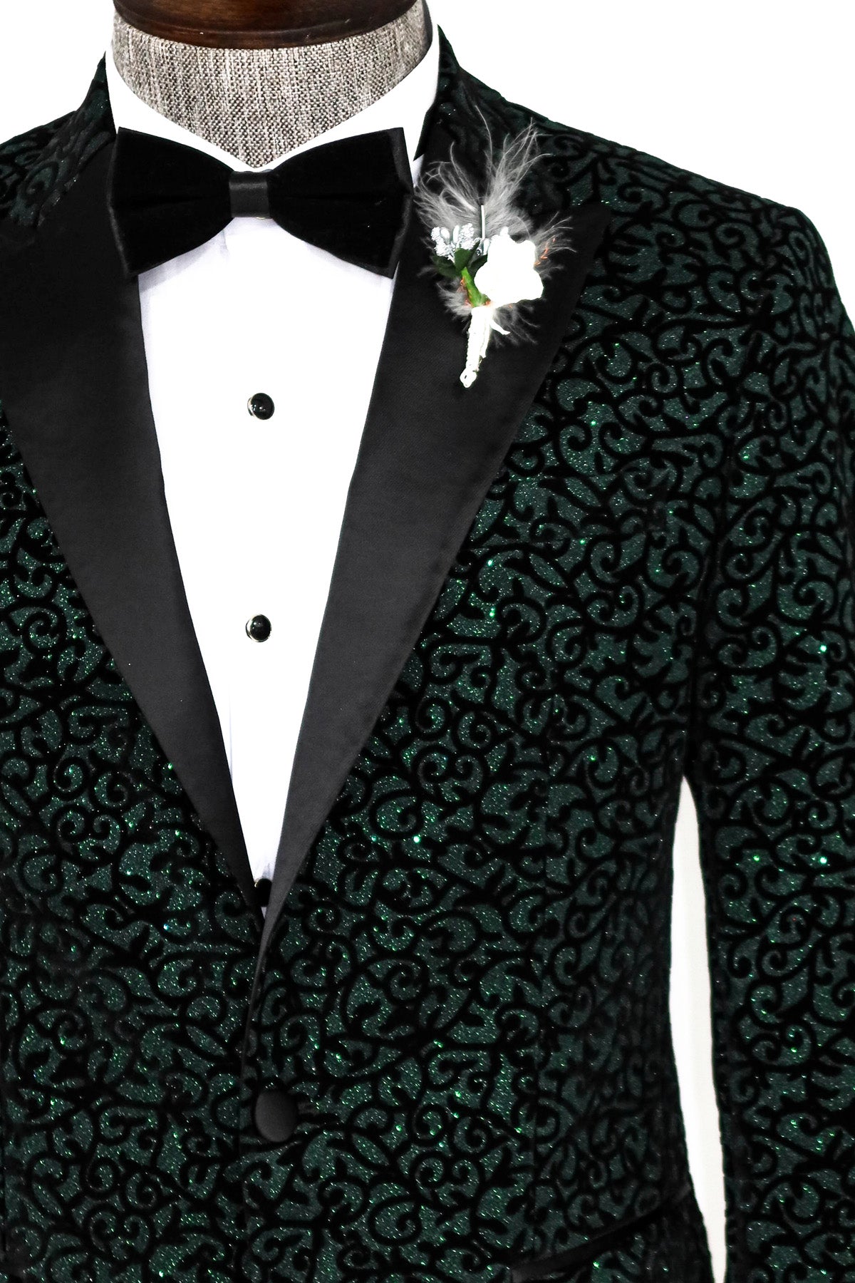 Green Dot Sparkle Prom Blazer