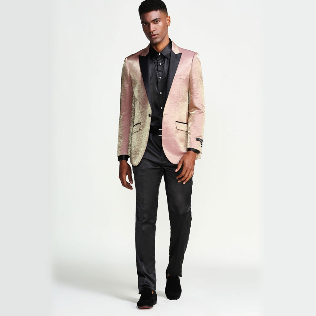 KCT Menswear - Men's Rose Gold Tuxedo Jacket  - Perfect for Prom