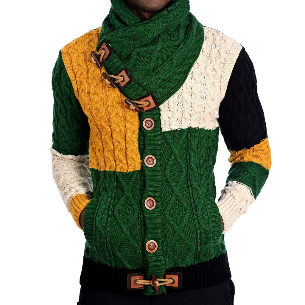 Green And Yellow  Heavy Sweater