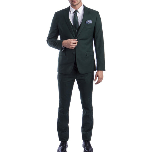 Wedding Hunter Green Three-piece suit Including Jacket, Pants, and Vest