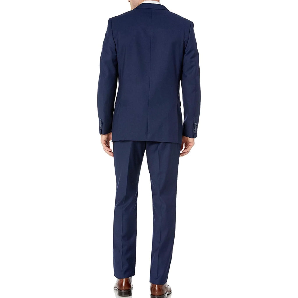 Dark Blue Three Piece Wedding Suit | KCT Menswear