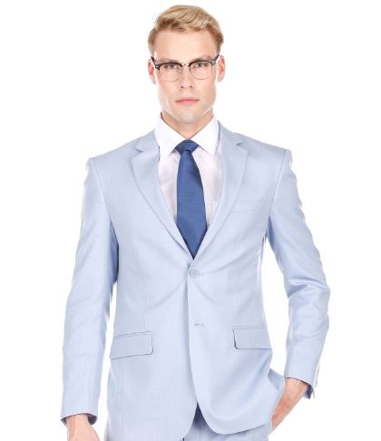 Slim Light Blue Suit - Two Piece