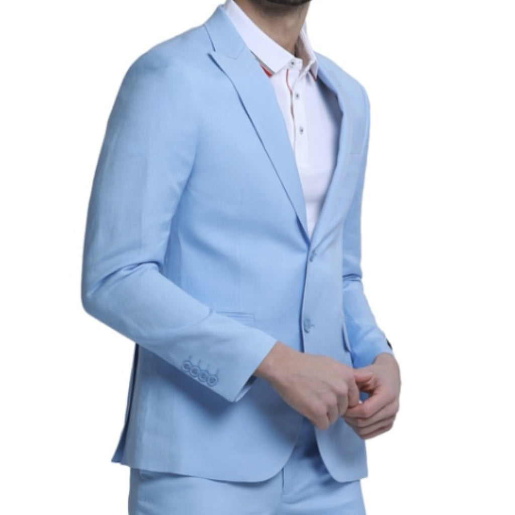 Light Blue Slim Suit