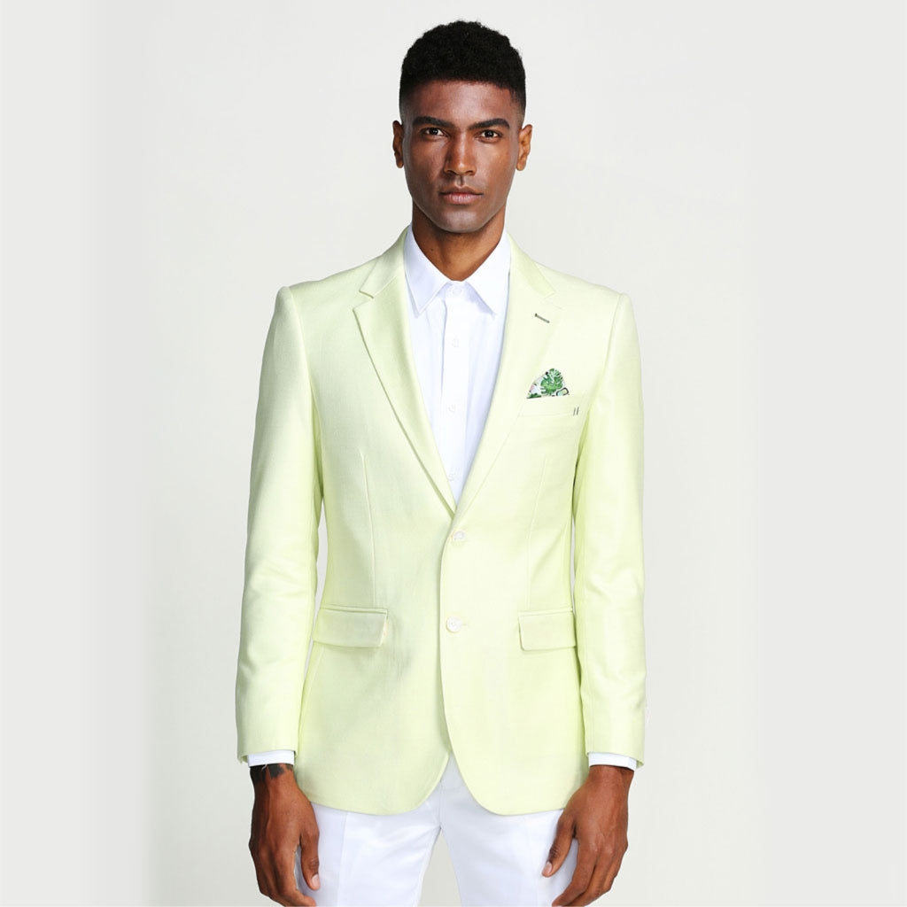 Mint Casual Blazer Two Button Notch Lapel