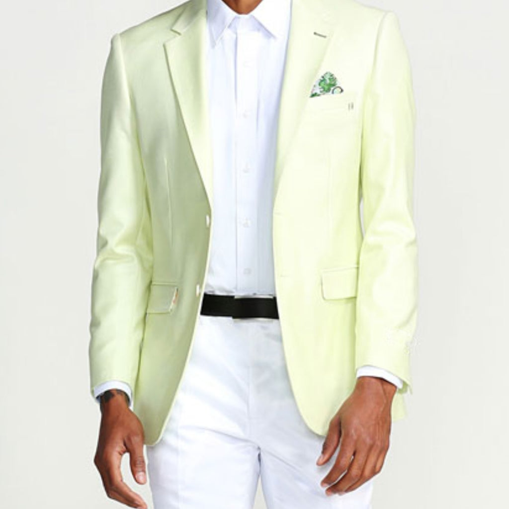 Mint Casual Blazer Two Button Notch Lapel