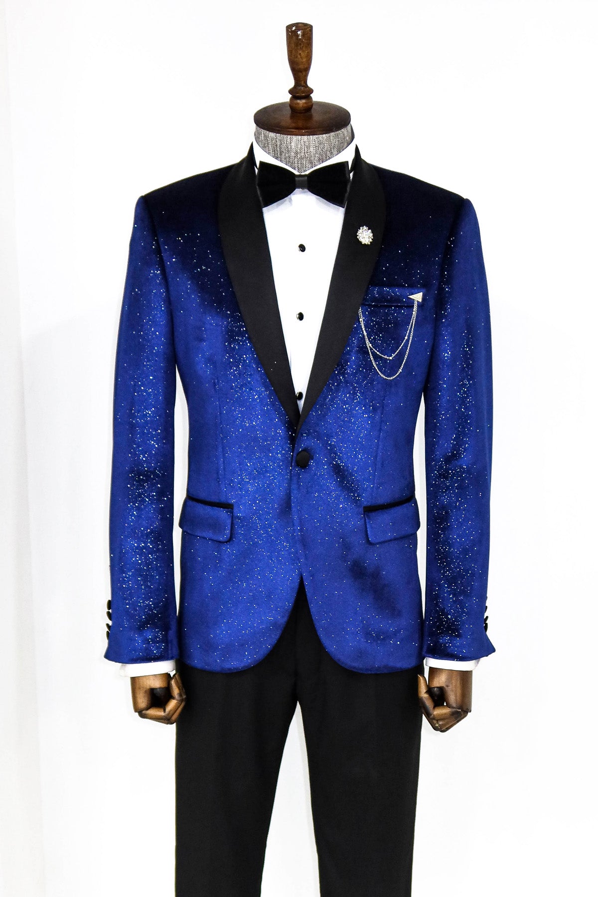 Royal Sparkle Velvet Blazer