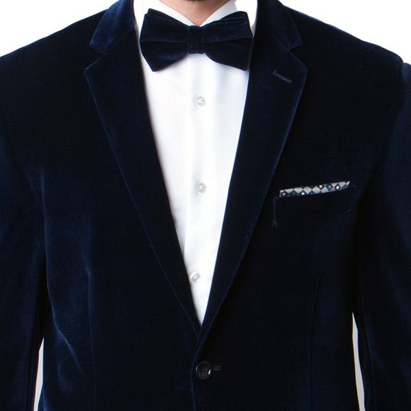 Navy Velvet Blazer