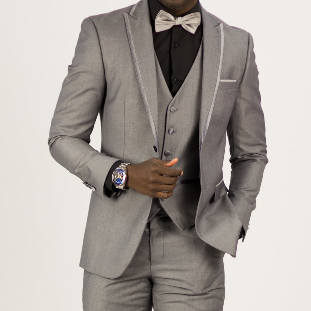 Light Grey Three Piece Wedding Tux