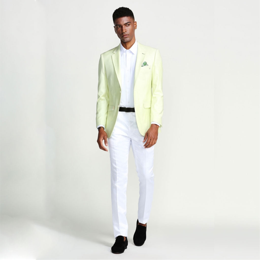 Mint Casual Blazer Two Button Notch Lapel