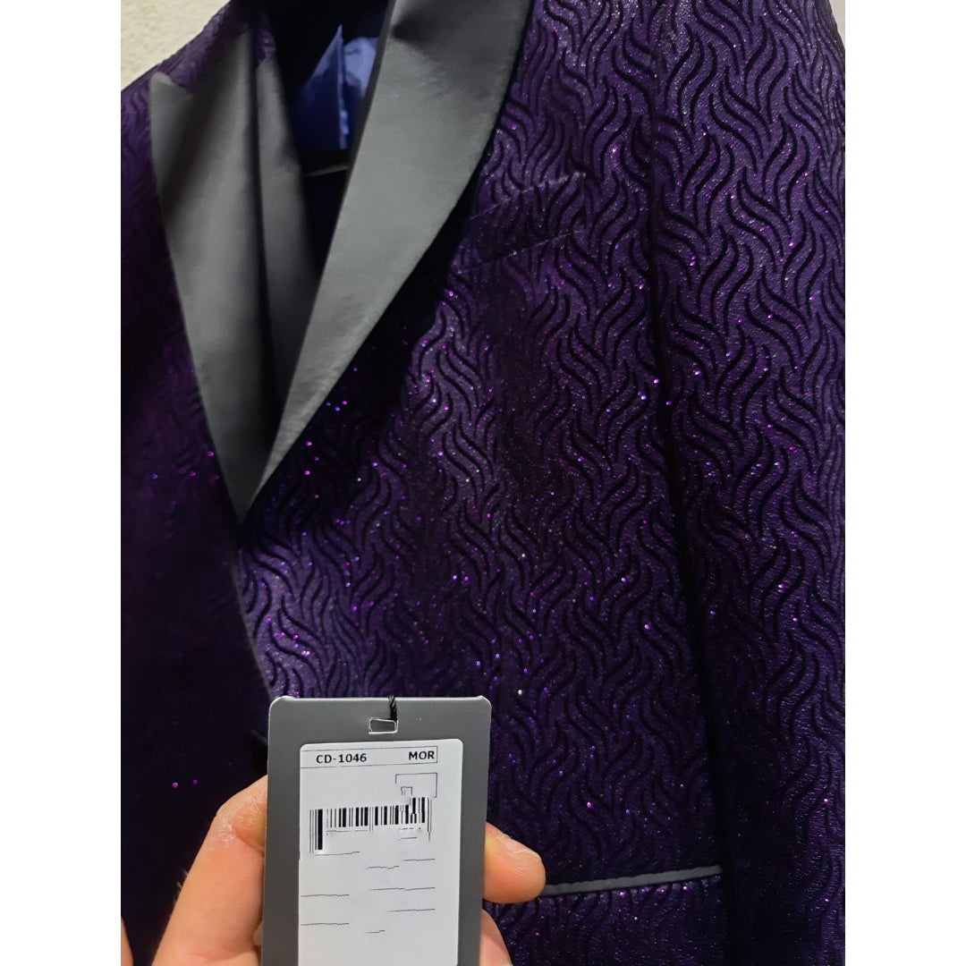 Purple Dot Sparkle Prom Blazer