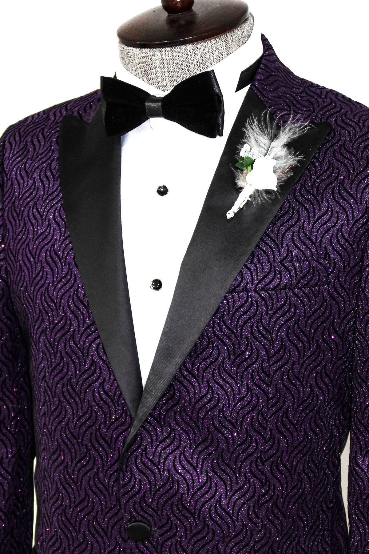 Purple Dot Sparkle Prom Blazer