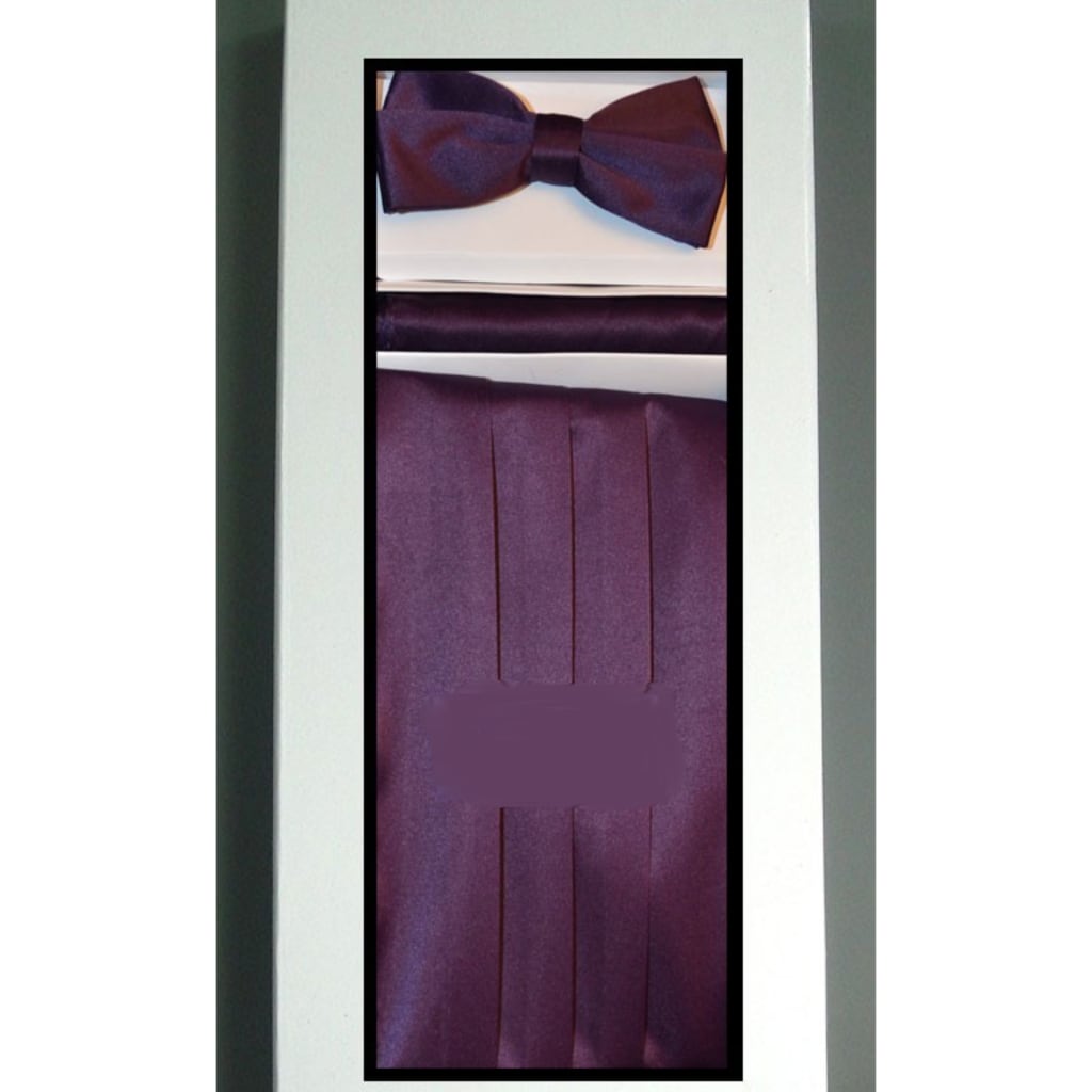 Purple Cummerbund Set