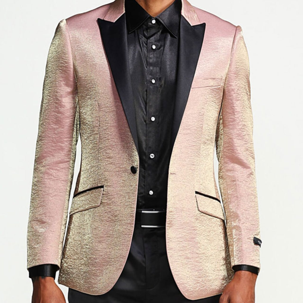 KCT Menswear - Men's Rose Gold Tuxedo Jacket  - Perfect for Prom