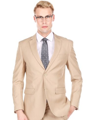 Slim Tan Suit - Two Piece